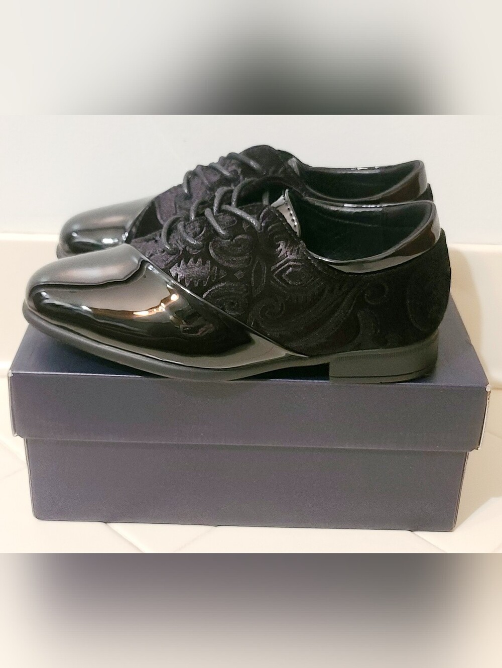 Bruno Marc Formal Patent Velvet Tuxedo Oxford PS Size 12C